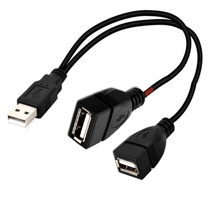 USB short-line one-to-two connection cable, one male to two female USB splitter, data and charging are both correct. Notes