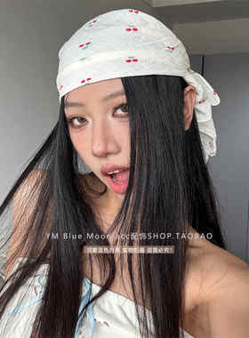 新春夏韩国ins辣妹蝴樱桃头巾帽