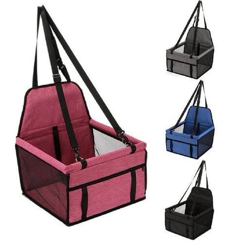Pet Car Booster Seat Durable Cats Carrier Stable Mesh Sided - 图0