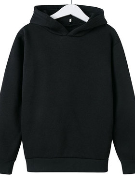 Hoodies Sweatshirts Boys Girls Fashion Solid Color Red Black