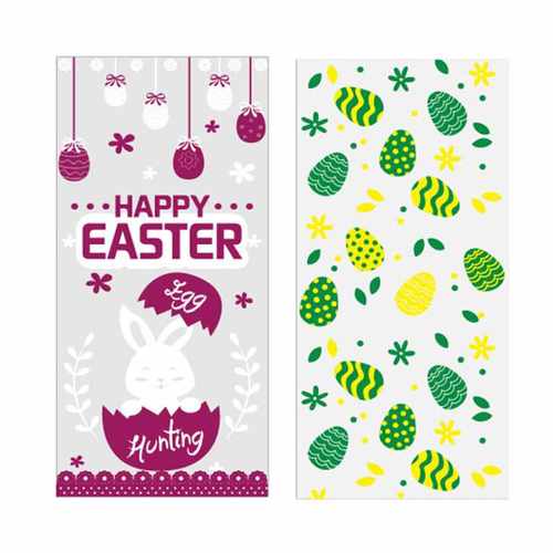 50pcs/lot Easter Day Packing Bag Cute Cartoon Rabbit and Egg - 图0