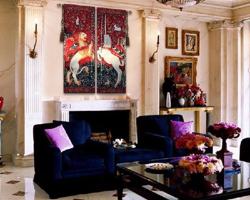 Belgium Art Wall hanging Tapestry Moroccan Decor Wall Cloth - 图3
