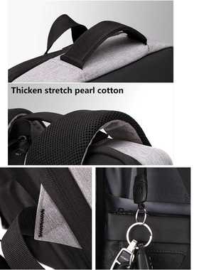 Men's Reflective Strip Multifunctional Anti theft Backpa