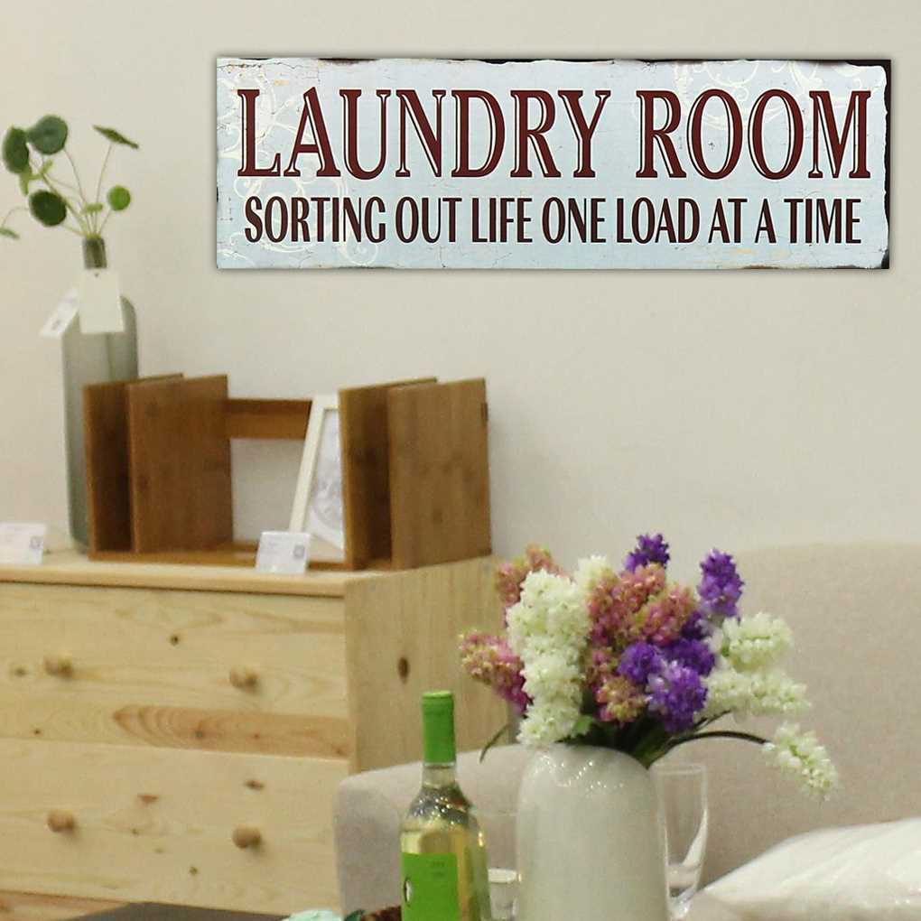 Washhouse Laundry Room Letters Wood Board Wall Hanging Notic - 图0