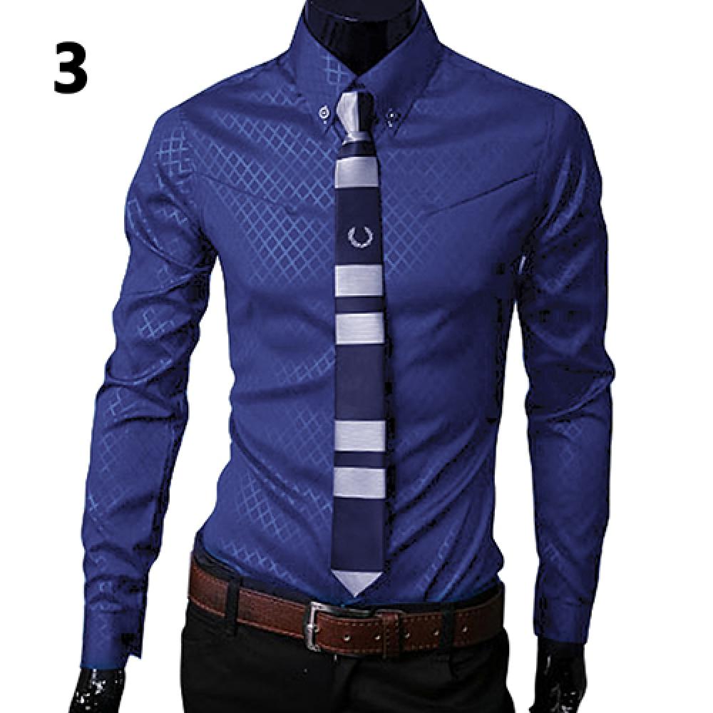 70% Hot Sell Fashion Men Argyle Luxury Business Style Slim F - 图2