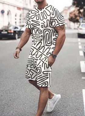 2021 New Fashion Men's Suit Two-Piece Harajuku Vintage P