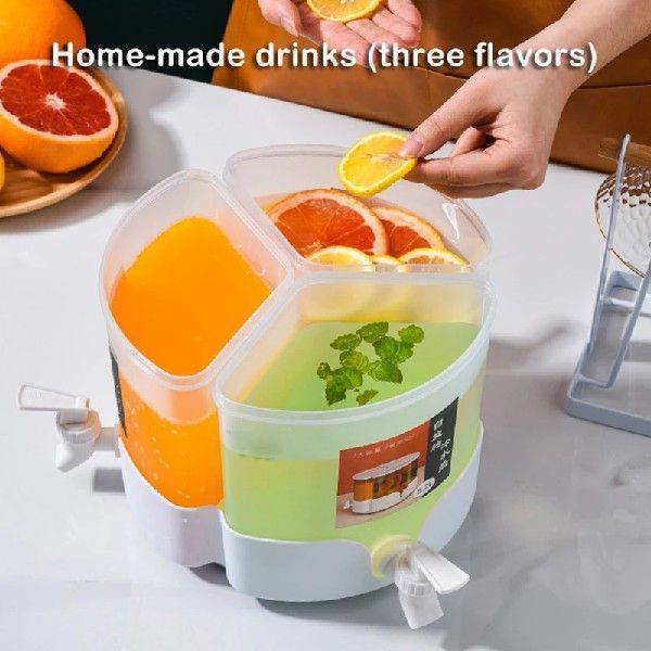 5200ml Cold Water Jug Household Can Rotate with Faucet - 图0