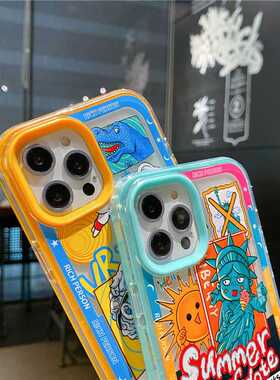Luxury Super cute Retro cartoon soft silicone case for iPhon