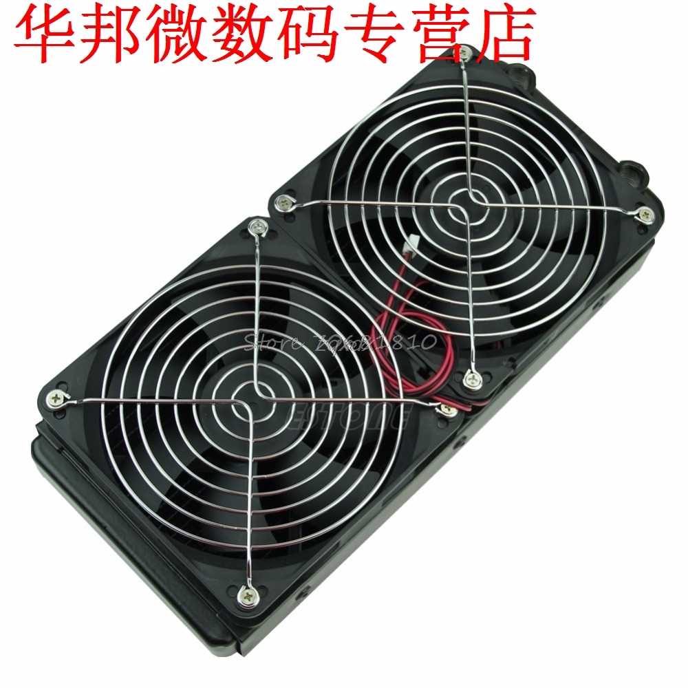 G1/4 240mm 2 Fans Radiator Thick 60mm Z09 Drop ship-图1