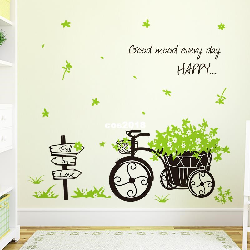 Flower Vine Wall Stickers PVC Material DIY Gras - 图1