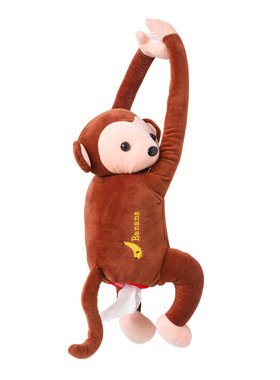 Car Plush Cartoon Monkey Butt Tissue Box Cover Cute Animal T