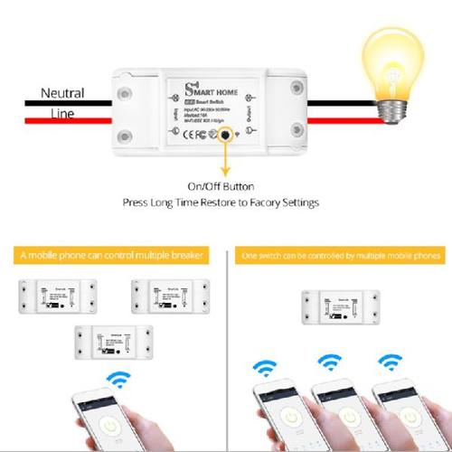 1PC  Smart Home House Wifi Wireless Remote Switch LED - 图1