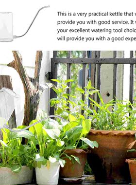 1L Handheld Long Spout Watering Pot with Measuring Scale