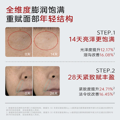 【U先试用】KEYiN胶原蛋白精华紧致保湿抗皱淡纹精华液5ml - 图2