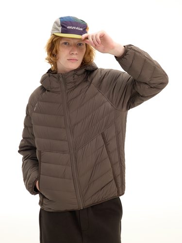 日单Fppev国标90鹅绒轻量化排骨羽绒服双面穿连帽户外保暖外套 - 图0