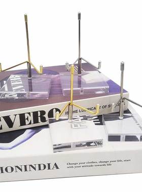 亚克力实木底座收纳展示万能支架