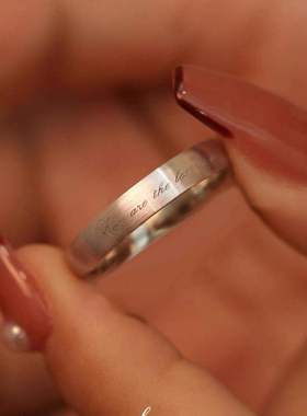 中国金行足银戒指s999纯银一对