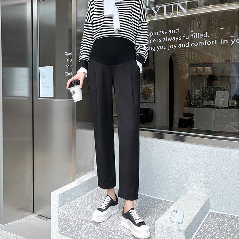 孕妇西装裤子外穿打底小个子八A分春夏薄款烟管宽松高腰九分直筒,淘宝优惠券,粉丝福利购,淘宝优惠卷