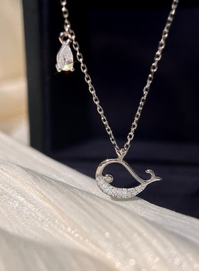 纯银项链女夏锁骨链轻奢小众设计感2023年新款送闺蜜生日礼物