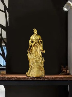 孙子兵法作者兵圣孙武铜像孙子人物纪念铜像家居客厅工艺品摆设