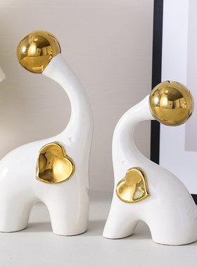 创意电视柜大象摆件轻奢