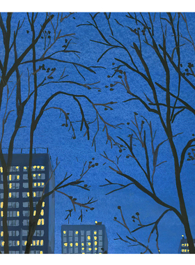 【捡漏合集】插画师Seula Yi复刻艺术版画治愈系城市夜景装饰画芯