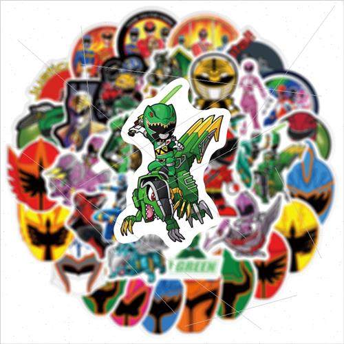 50 Dinosaur Warriors cartoon animation graffiti stickers sui - 图2