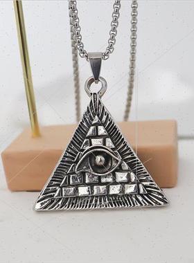 Triangle pendant ndy men vintage devil eye necklace Europe s