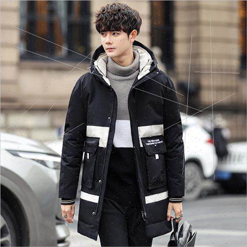 2022 winter down jacket men Korean  nd medium-length thicken - 图1