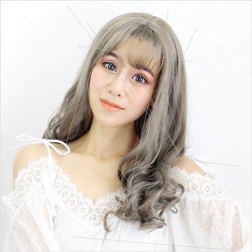 Wig female long curly hair big waves in middle parting reali - 图1