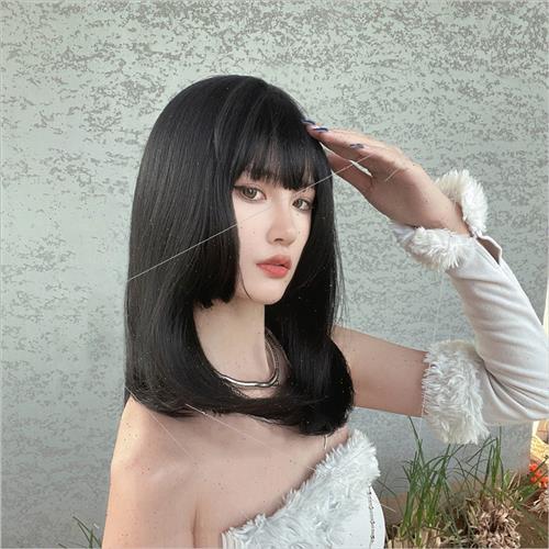 Wig female medium-length hair fashion princess cut hair jell - 图2