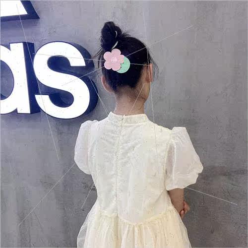Cute flowers hair clips girl heart back head broken hair cli - 图0