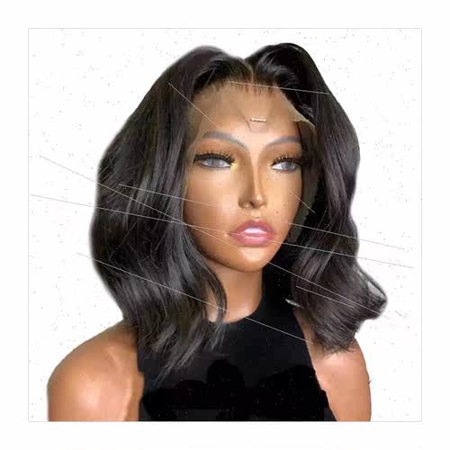 New wig Europe ladies short curly hair in middle parting big - 图3