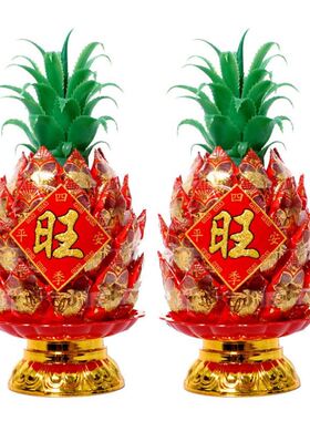 4层-5层菠萝旺来莲花糖塔闽南潮汕殿前用品摆件招财吉祥荷花灯