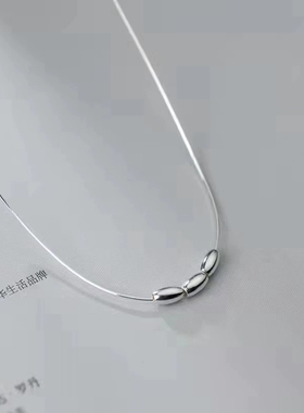 博主同款925纯银极简锁骨链女
