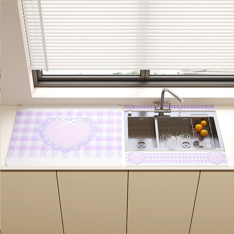 奈司厨房水龙头沥水垫长条窄边吸水速干垫卫生间台面洗手池防溅水,淘宝优惠券,粉丝福利购,淘宝优惠卷