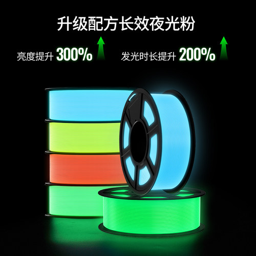 JAYO适用拓竹3D打印机耗材PETG夜光持久发光高速打印1.75mm创想k2plus 智能派 A1 P1 X1 P2S 1.1kg 快造U1 - 图1