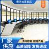 Security monitoring console, command center console, property office monitoring room video triple workbench