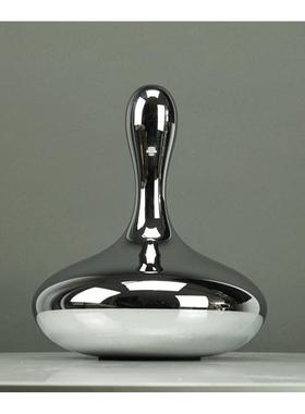 现代简约轻奢玻璃保龄球造型摆件样板间客厅电视柜软装饰品摆设