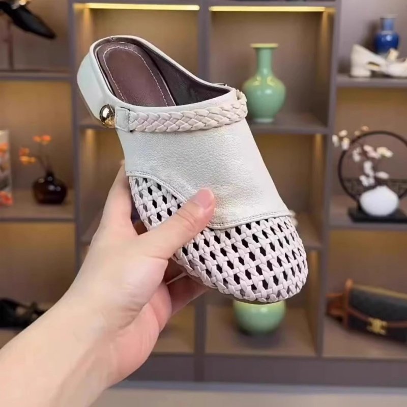 品牌鞋真皮编织凉拖鞋女夏外穿配裙子软底露趾凉鞋粗跟平底一字拖,淘宝优惠券,粉丝福利购,淘宝优惠卷