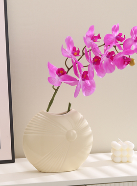 陶瓷PU蝴蝶兰轻奢玄关酒柜