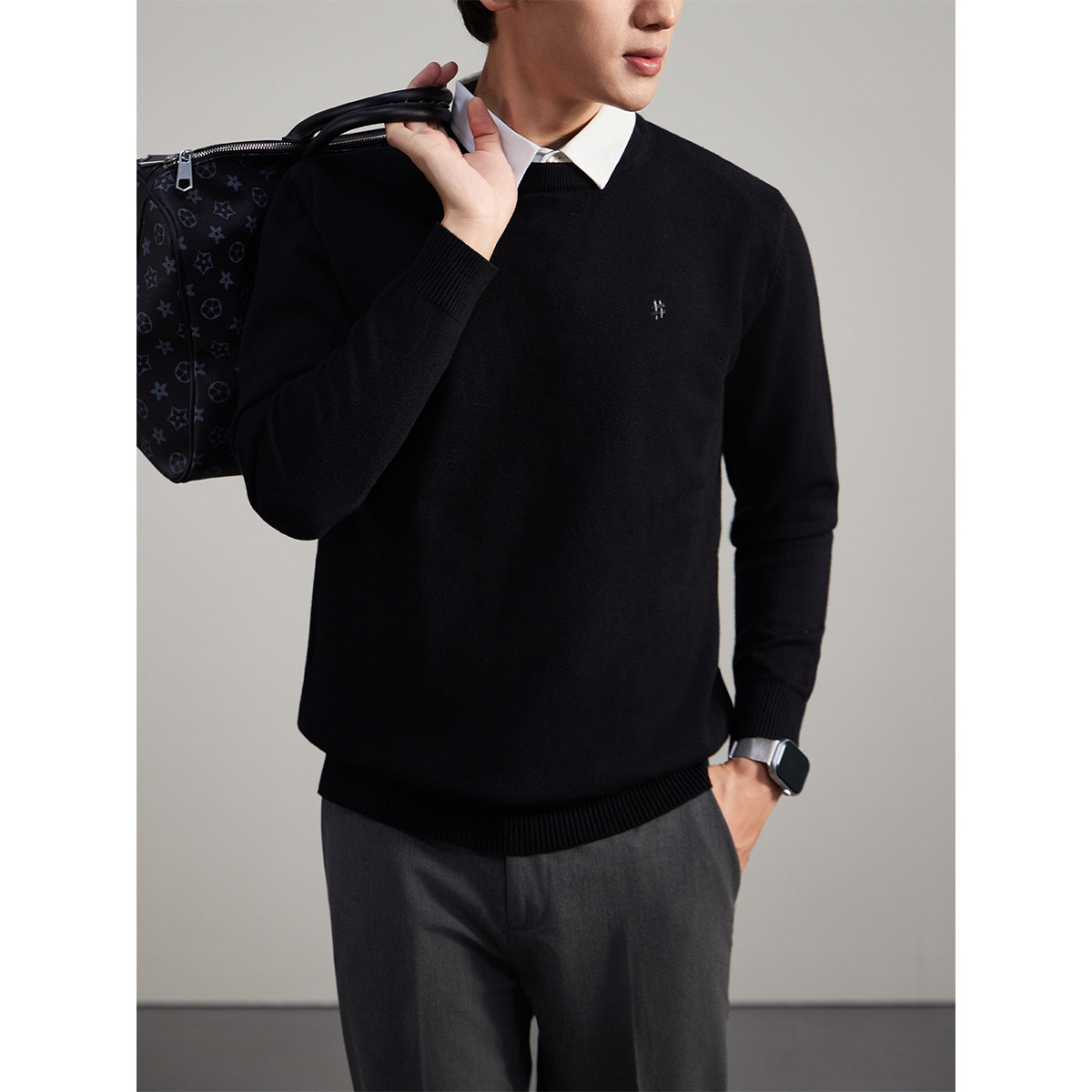 假两件毛衣衬衫领内搭秋冬男士商务打底衫休闲针织衫长袖上衣男款,淘宝优惠券,粉丝福利购,淘宝优惠卷