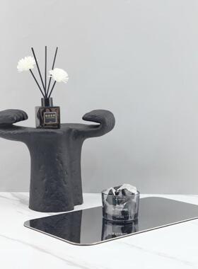 北欧创意抽象树脂双手托举托盘装饰摆件玄关电视柜家居装饰品摆件