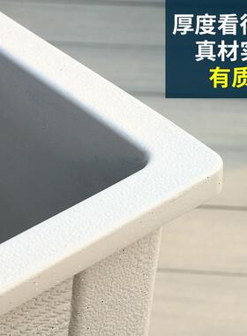 新款仿石大花盆户外种树养花专用塑料种植箱加厚高款特大号正方形
