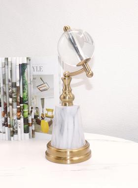 家居饰品地球仪摆件水晶玻璃球水晶球书桌办公室软装饰品摆设客厅