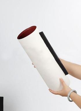 现代简约白色直筒圆形花瓶样板间民宿家居客厅玄关餐桌花艺花器