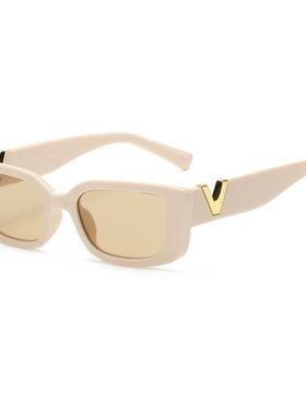 果冻色方形太阳镜欧美复古