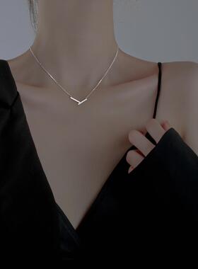 Muses Choo「优雅纯净」简约女神项链女设计感百搭纯银链女骨链夏