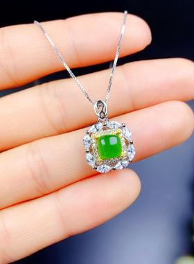 S925纯银套装方形戒指空托方6/吊坠空托方6/手链空托方6mm百搭款