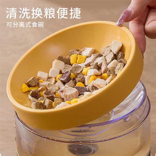 猫咪饮水机水粮一体不插电自动循环吃饭喂食器宠物自主流动喝水器